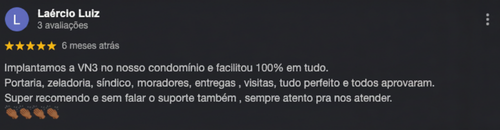 Depoimento de Laércio Luiz sobre a VN3Condo